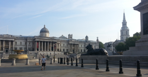 The Interquest event was held near London's Trafalgar Square